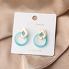 Earrings, demi-season resin, South Korea, simple and elegant design, new collection