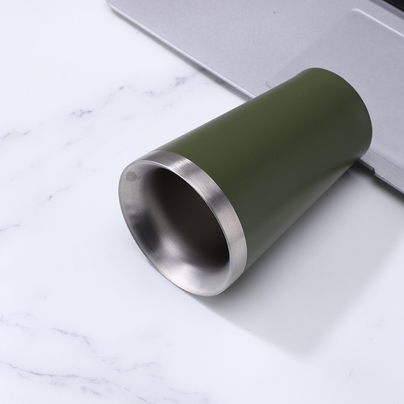 Amazon de doble capa de vacío pequeña taza de leche 304 taza de vacío de acero inoxidable taza de café taza de coche taza de helado portátil