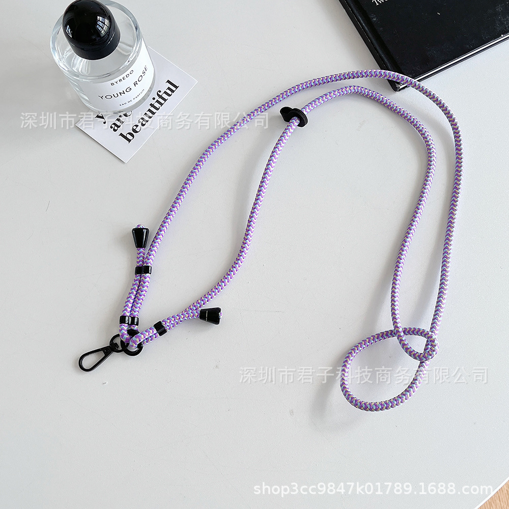 Personalidad japonesa y coreana de doble botón colgante colgante de doble botón colgante ajustable de hombro colgante de cuello para teléfono móvil bolso universal cuerda de botella de agua