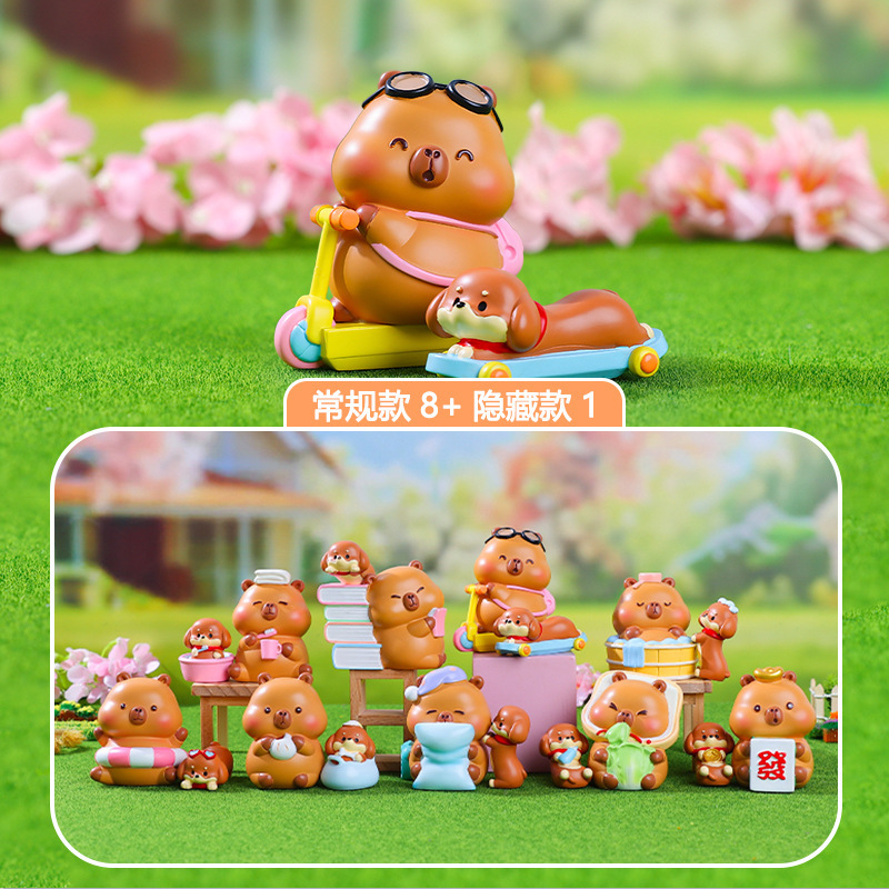 圣诞节礼品憨态卡皮巴拉豚个圣诞礼物盲盒摆件家居装饰品厂家直销|undefined