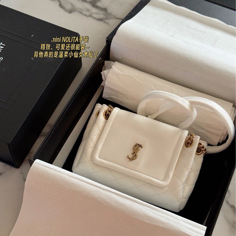 2025 Autumn and Winter New Y Yangshulin Lolita Chain Genuine Leather Simple Shoulder Bag Quilted Shoulder Crossbody Women's Bag