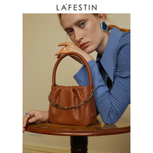 拉菲斯汀包包2021新款潮百搭手提包時尚單肩斜挎包女夏雲朵小方包