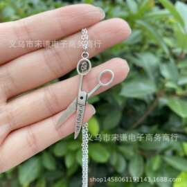 欧美剪刀项链裁缝项链理发师珠宝发型师项链极简式项链速卖通爆款