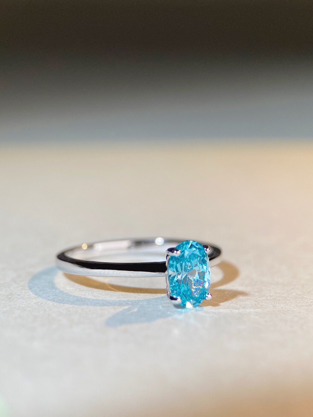 Simple Style Oval Sterling Silver Inlay Zircon Rings 1 Piece