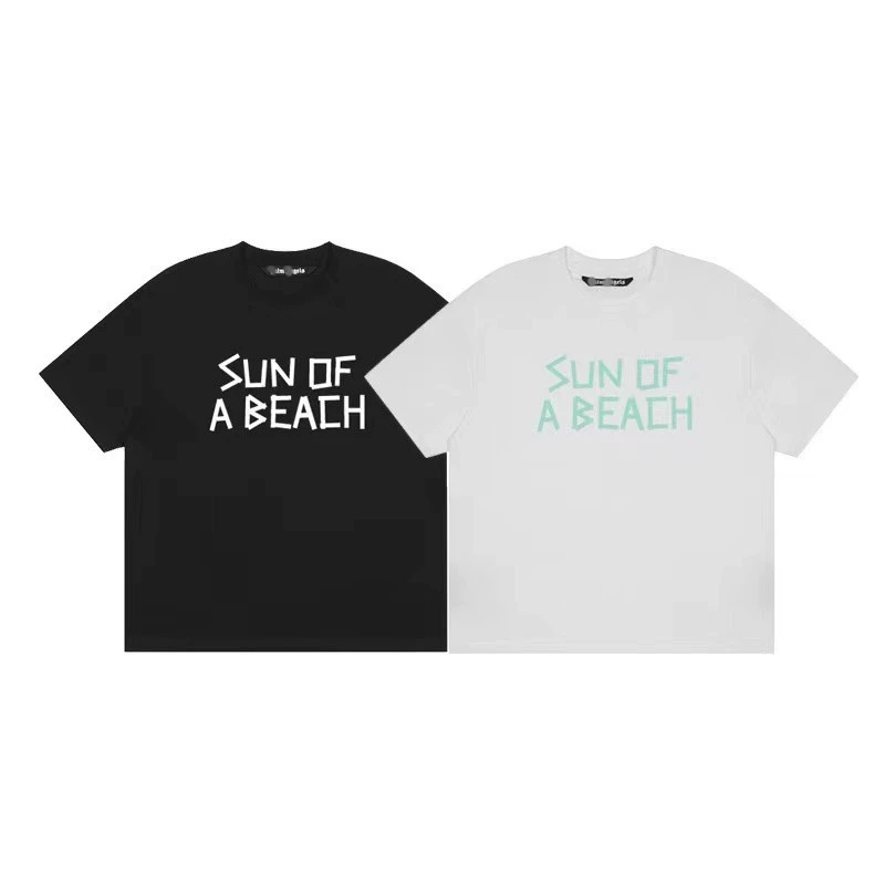 22SS трансграничный европейский и американский модный бренд Palm Angel футболка с короткими рукавами и английской надписью Мужская и женская пара High Street свободная с коротким рукавом