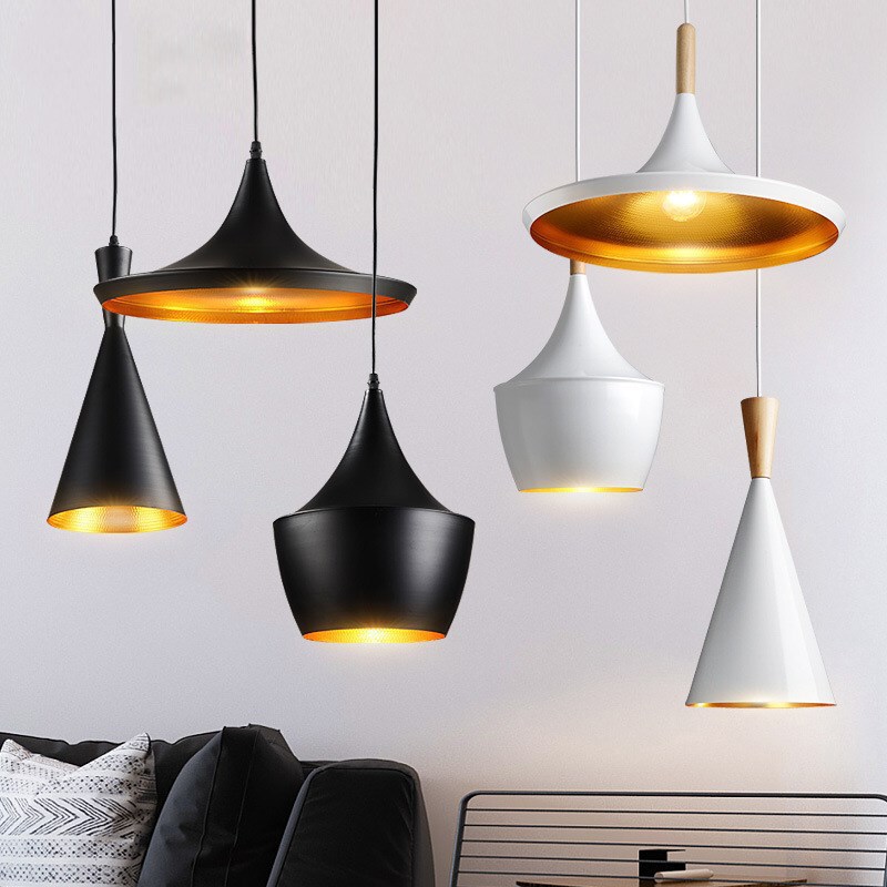 Scandinavian Lamps Modern Restaurant Bar Dining Table Creative Stylish Musical Instrument Retro Industrial Style Single Three-Head Chandelier Led