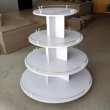 木质圆形中岛柜台红酒货架母婴玩具陈列柜化妆品展示柜鞋店堆头柜