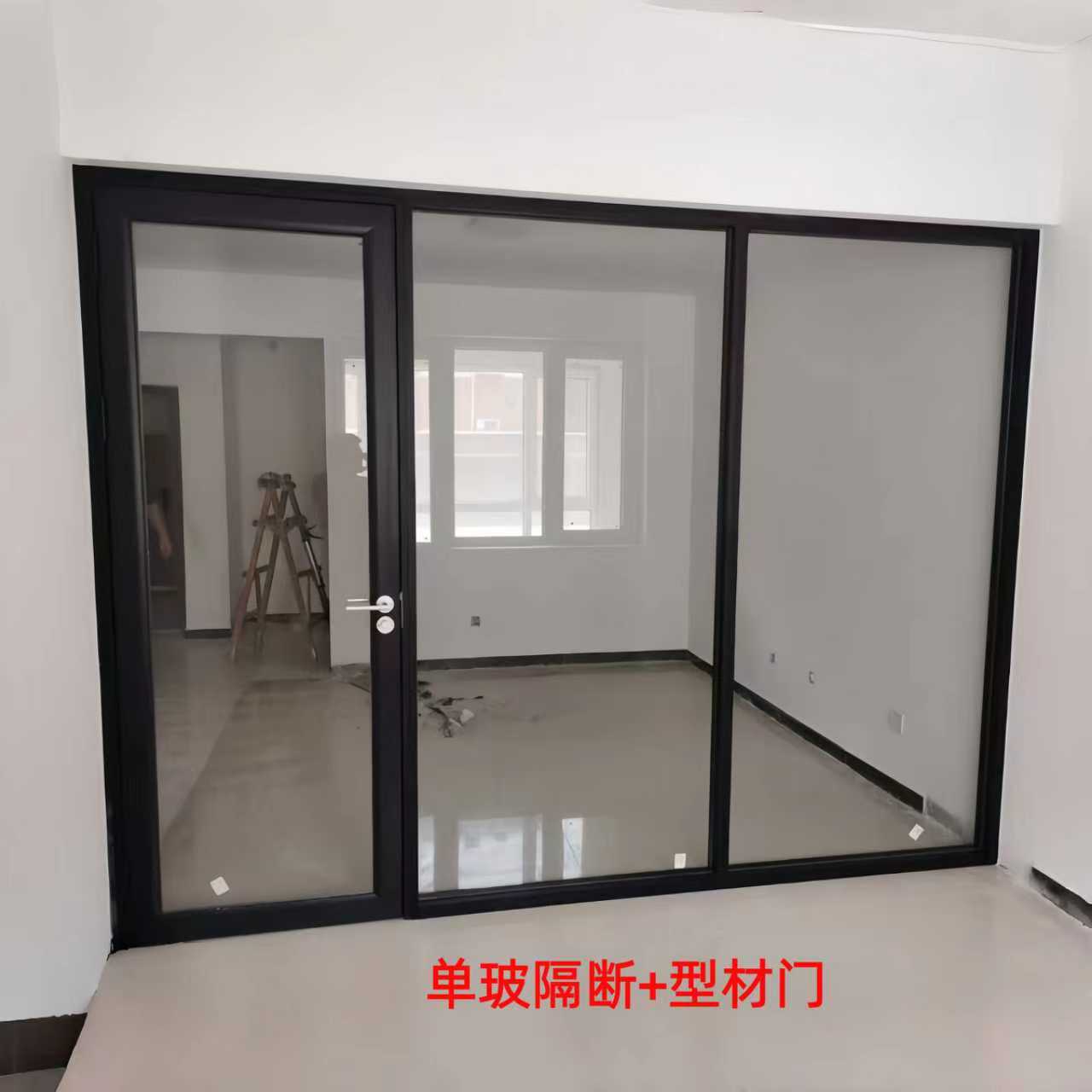 办公室车间厂房玻璃隔断钢化双玻百叶单玻现在流行单玻简单通透