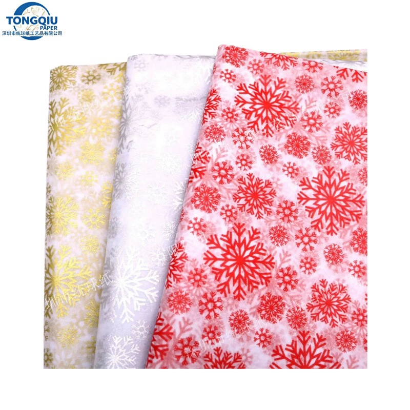 Бумага для печати с рождественским узором «Снежинки», 17 г, готовая к отгрузке из Сиднея, легкий упаковочный материал для рождественских подарков