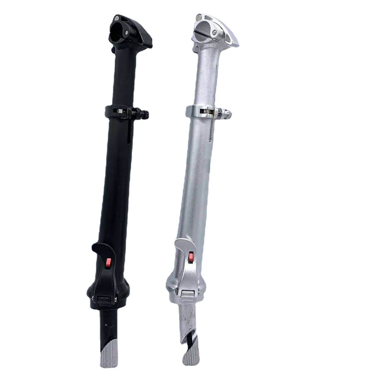 鋁合金折疊把立25.4有牙左折疊底部壹體代駕車折疊車小輪車配件