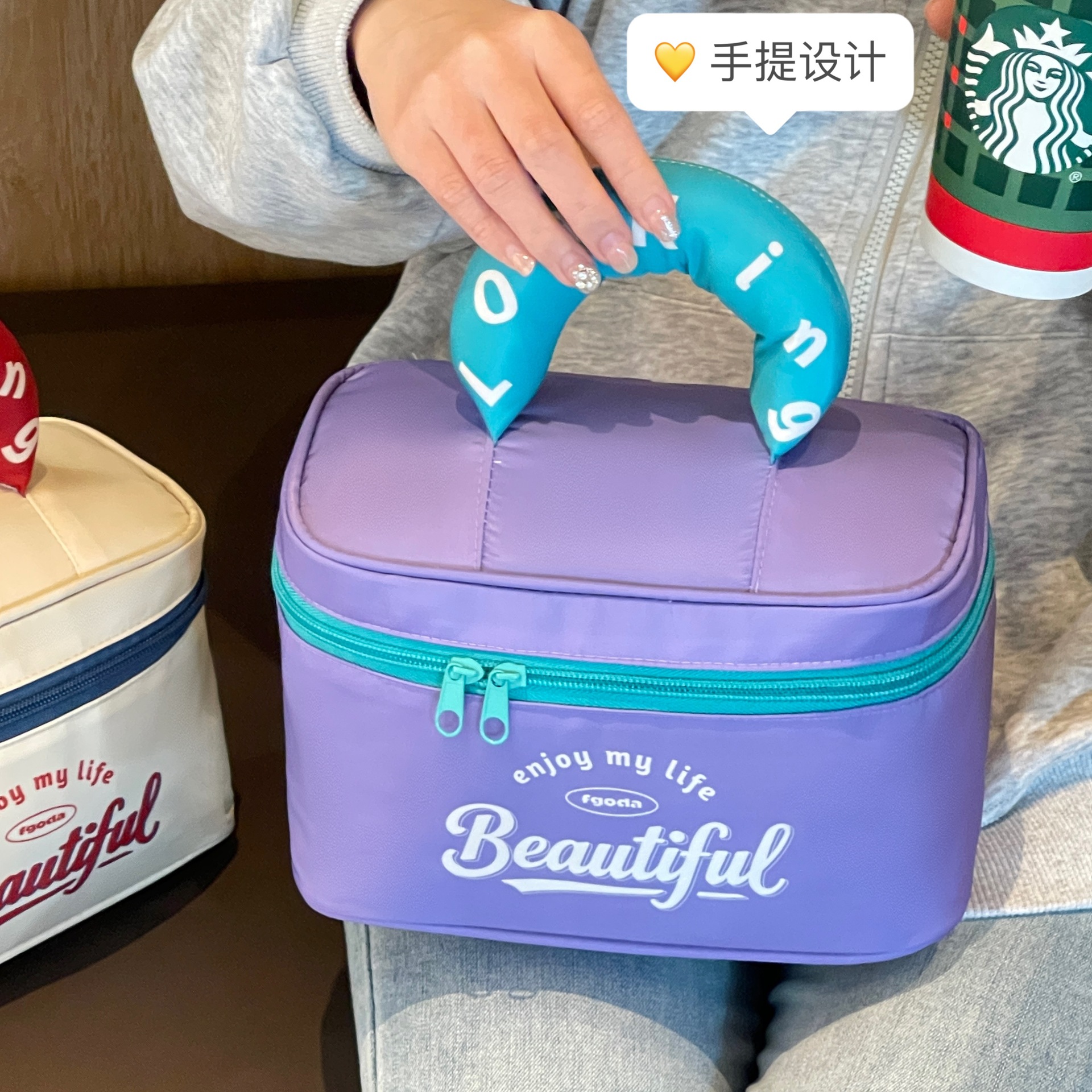 Nueva bolsa de maquillaje portátil multifuncional de gran capacidad de viaje de negocios bolsa de almacenamiento portátil bolsa de lavado impermeable