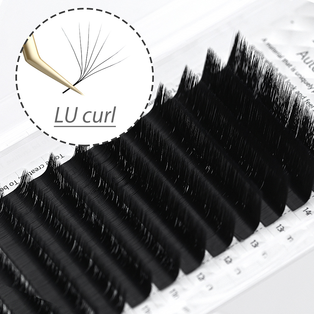 NAGARAKU estilo Fox floración automática L Lu doble capa de múltiples capas no dispersos talón un segundo injerto de floración pestañas