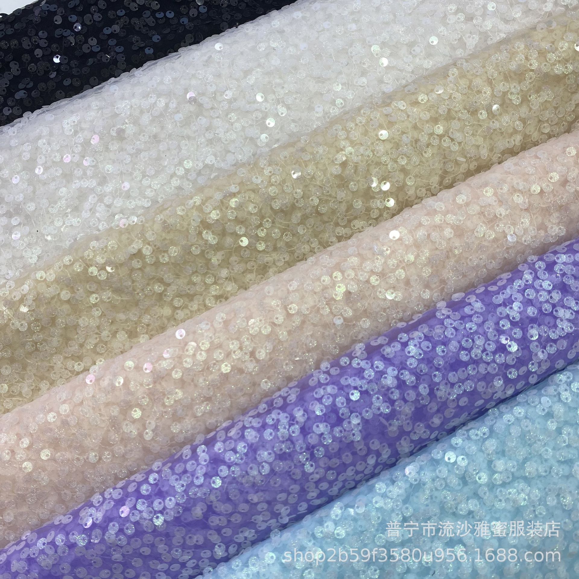 Tejido de lentejuelas bordado de malla 5mm cinabrio escamas de pescado lentejuelas tejido bordado vestido de novia de escenario vestido de novia bordado con cuentas brillantes