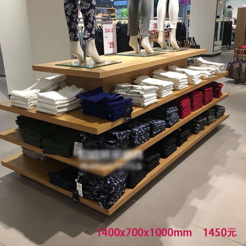 Tienda de ropa de alta gama soporte de exhibición estante de los hombres vitrina de piso negocio casual hombres tienda de ropa colgando estante