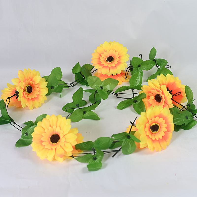 Flores de sol de seda simuladas flores de sol hechas a mano decoración de flores falsas decoración de paisaje diseño de flores de girasol simuladas