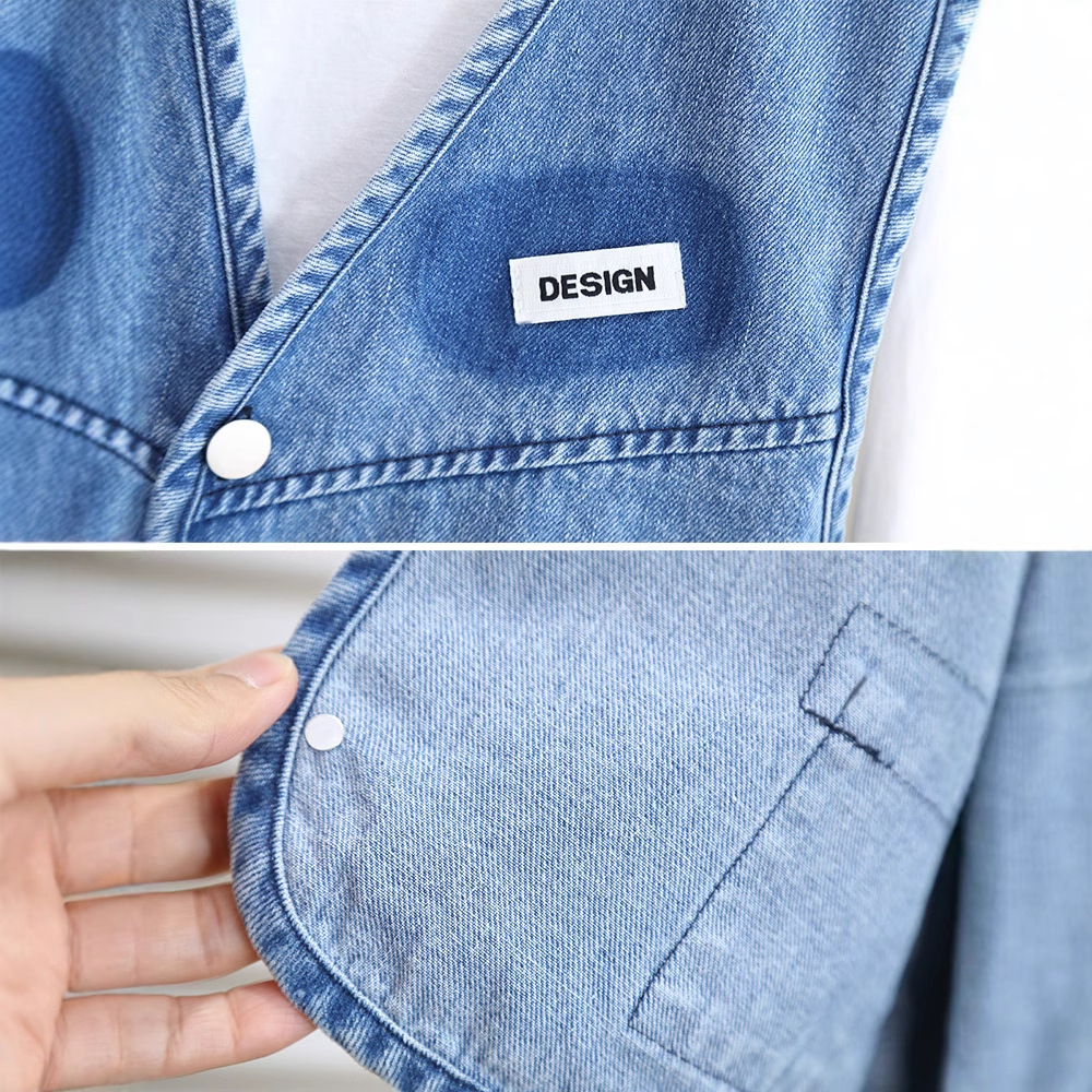 7738 Chaleco de mezclilla de primavera Chaleco de niño guapo Ropa coreana para niños 2025 nueva moda de primavera y otoño para bebés