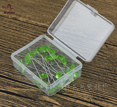 Exquisito pin redondo nuevo PIN de cuentas de posicionamiento aguja vinculante tela fija perla aguja DIY tienda de flores