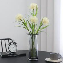 新款单枝6叶针垫花仿真花 婚庆装饰塑料花摄影道具花艺配材帝王花