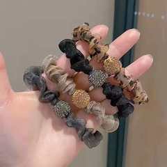 女性のハイエンドダイヤモンドがちりばめられた高弾性ヘアロープ 2025 新しいシンプルなインインテリジェントヘアリング気質インターネットセレブハイエンドヘアアクセサリー