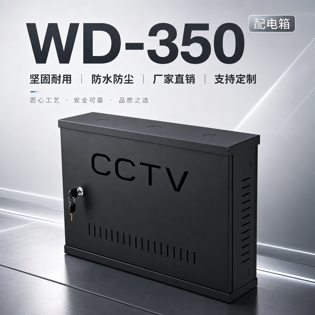 wd350路由器收纳小机柜DVR收纳接线盒监控周边WIFI弱电配电箱
