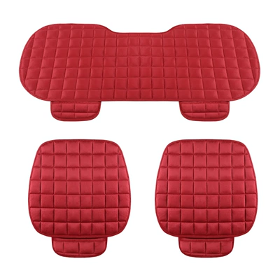 Seat cushion, seat cover: Warm Winter Seat Cushion Main - burgundy-three-piece-set-universal