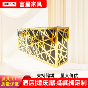 Specialized for Export: Classic Stainless Steel Club Bar Table, Bar Wine Cabinet with Metal Lines for Creative Decoration and Themed Wine Cabinet