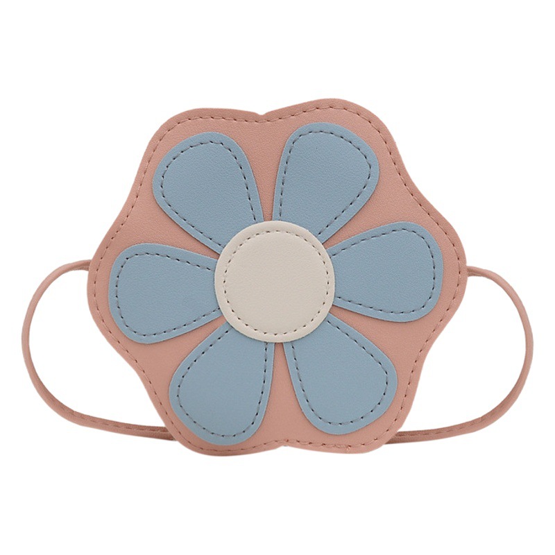 Candy-colored children's small bag fashionable cute mini flower-shaped princess messenger bag baby coin purse