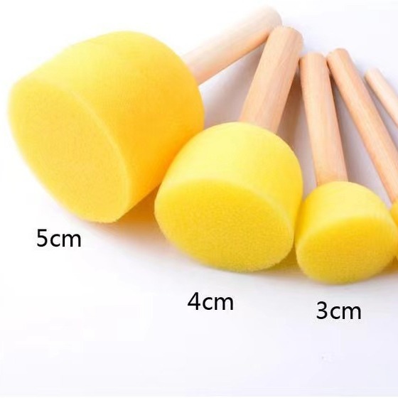 Sponge handle, children's pigment seal, (Cross-border trading), handmade