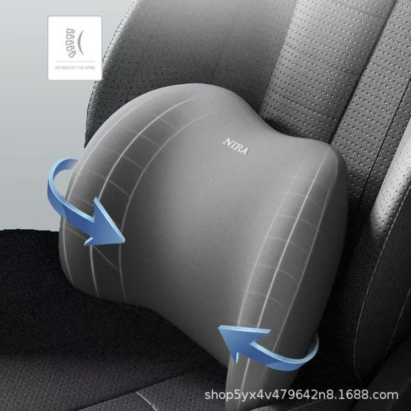 Car headrest, car lumbar support, car memory foam lumbar cushion, backrest lumbar pillow, car neck support, in-stock factory