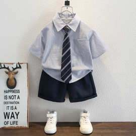 主持人礼服2025新款男童夏季六一儿童演出服幼儿园毕业服装小男孩