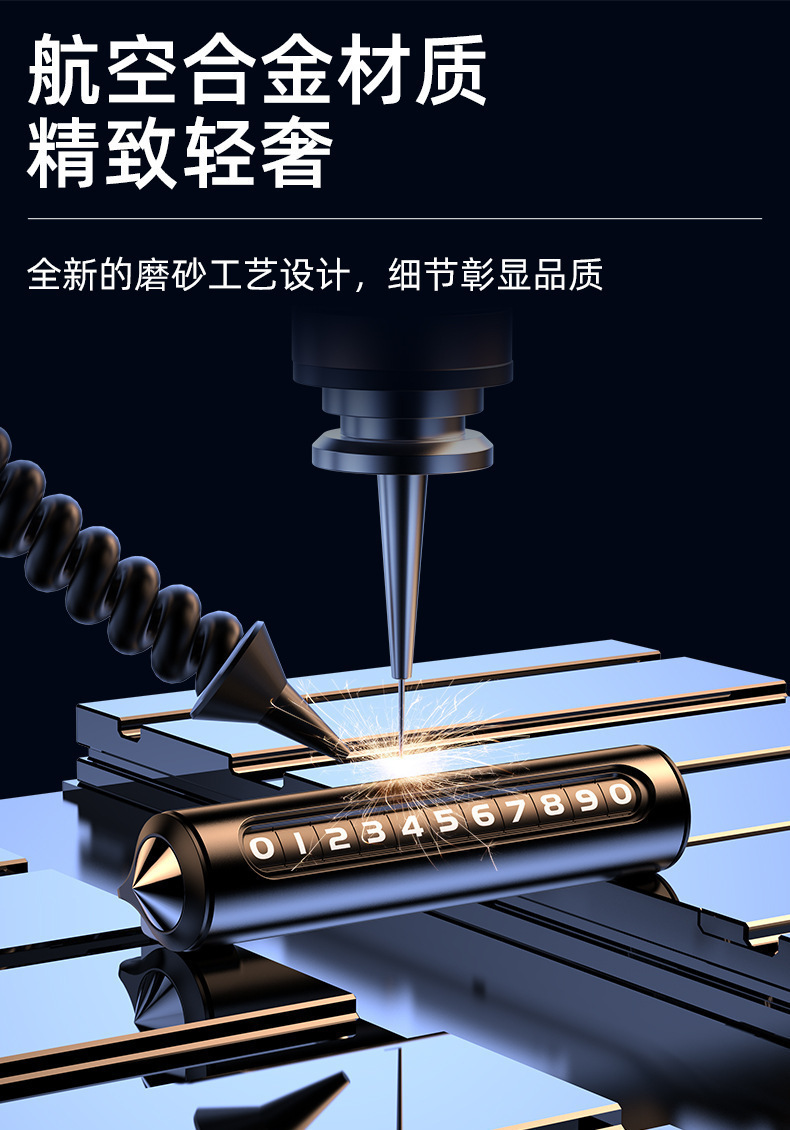 Car Window Breaker, Number Plate, Temporary Parking Phone Number Sign, Car-Mounted Phone Number Display, Temporary Parking Safety Hammer