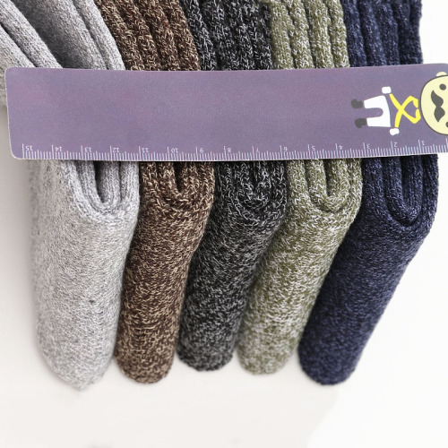 Socks for men in winter plus velvet and thickened warm terry socks for men mid-calf socks floor socks and threaded towel socks wholesale
