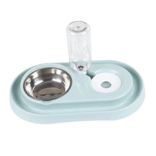 Pet food bowl, dog and cat bowl, dog food bowl and cat bowl feeder, automatic drinking water feeding bowl, dog and cat double bowl