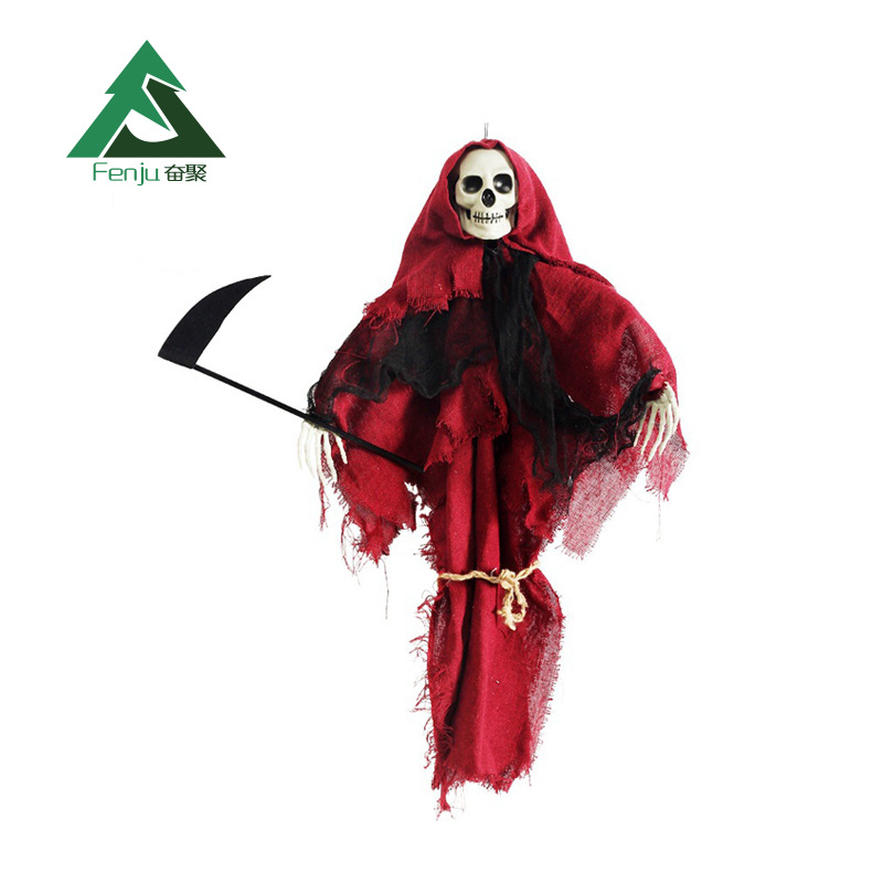 Transfronterizo Amazon decoraciones de Halloween tela roja cuchillo de la muerte colgante fantasma fiesta de la casa embrujada props