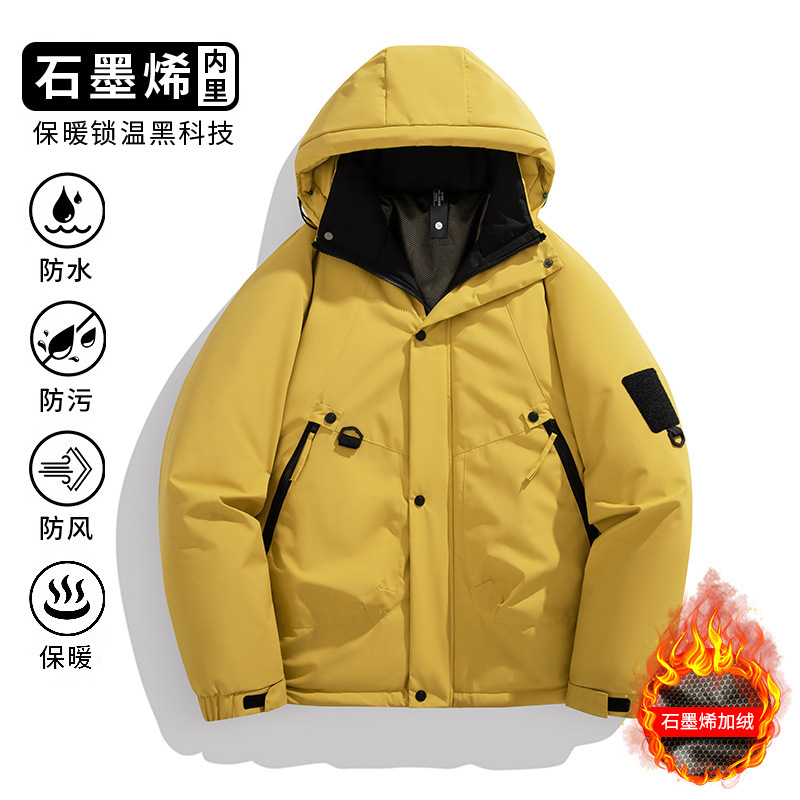 跨境爆品冲锋衣男工装棉衣秋冬季加厚服外套保暖户外棉袄夹克外套