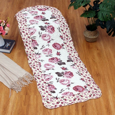 Avtomobil döşəmə paspasları Floor Mat, Door Mat, Fabric - large-rose-flower-bedside-mat-or-car-mat-for-rear-seat-50x135cm