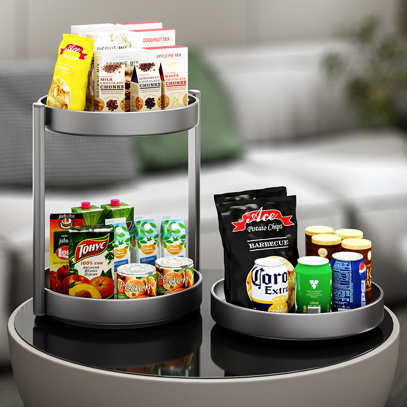 Pistola de cocina gris 360 grados giratorio condimento almacenamiento rack condimento multifuncional condimento caja de almacenamiento rack