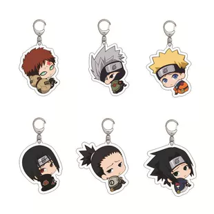 Acrylic Keychain (Movement) Naruto Q-Version Chibi Pendant, 5.5 cm, Metal Clasp