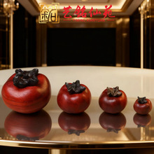 花梨木如意柿子木质DIY手把件文玩茶桌客厅摆件送礼跨境饰品