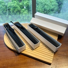 克罗家乌木筷子礼盒包装一套六双乌木筷顶端十字架银饰