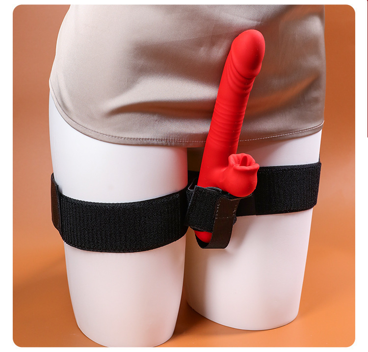 Mystery Vibrator Strap Black Leather Auxiliary Holder for Wearable Dildo — detail image 8