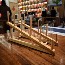 钱包展示架木质碗架碟架杯子架本子架笔袋架碟片架茶饼桌面键盘架