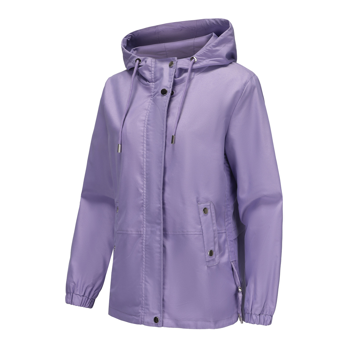 Women's Clothing new spring and autumn casual windbreaker women's loose windproof jacket with hood and long sleeves basic windproof jacket for women_voghion.com