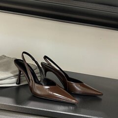 小众法式气质银色包头凉鞋仙女鞋子2025新款夏季尖头高跟鞋单鞋