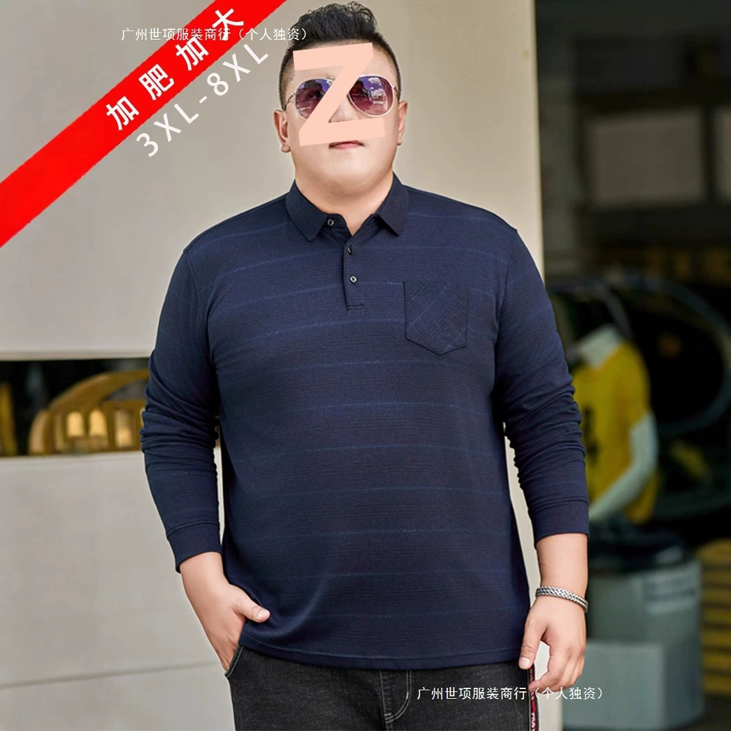 Футболка больших размеров с длинными рукавами для мужчин среднего возраста, свободного кроя, большого размера, весенний топ для мужчин с избыточным весом, базовая рубашка для пап среднего и пожилого возраста.