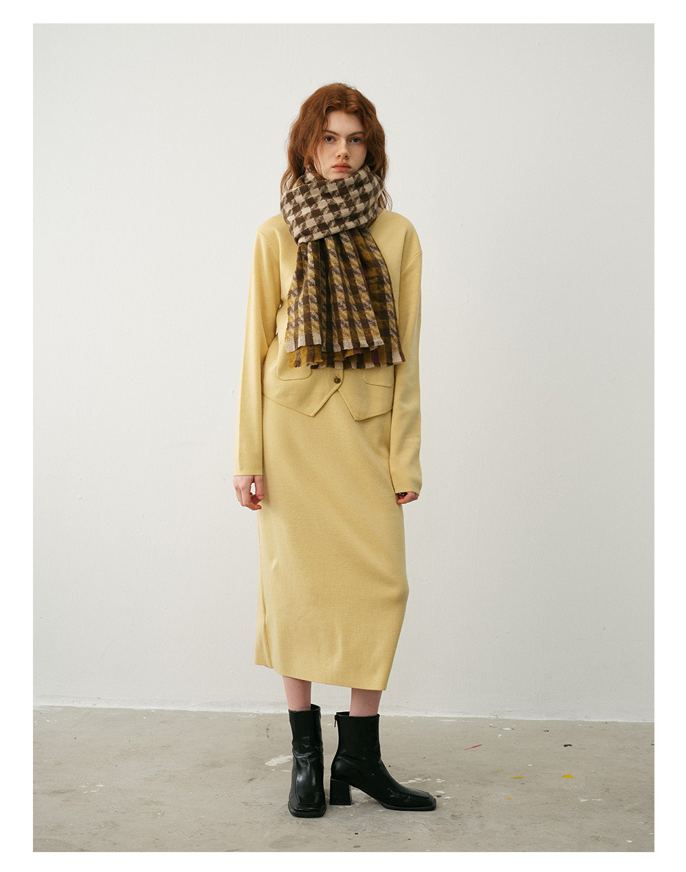Sciarpa a quadri donna invernale grande scialle morbido cashmere_voghion.com