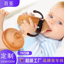 新生儿防胀气硅胶奶瓶 72mm超宽口径宝宝断奶神器仿真母乳实感奶