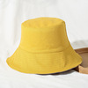 Double-sided minimalistic colored foldable autumn universal sun hat suitable for men and women, Korean style
