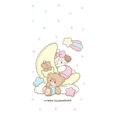 침대 옆 달 아기