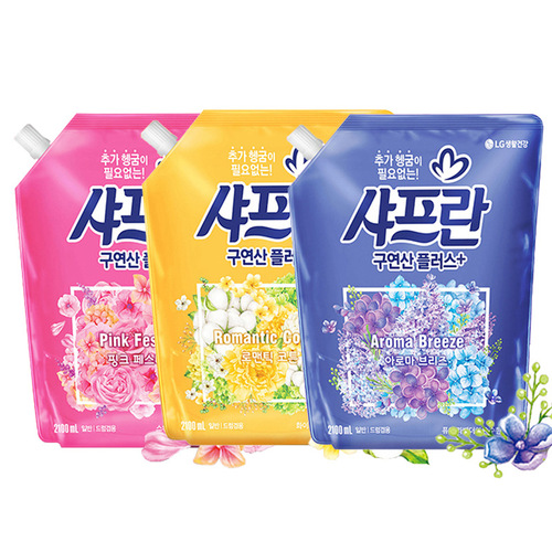 LG Shufu Blue Fabric Softener 2100ML Bag Import from Korea General Trade 